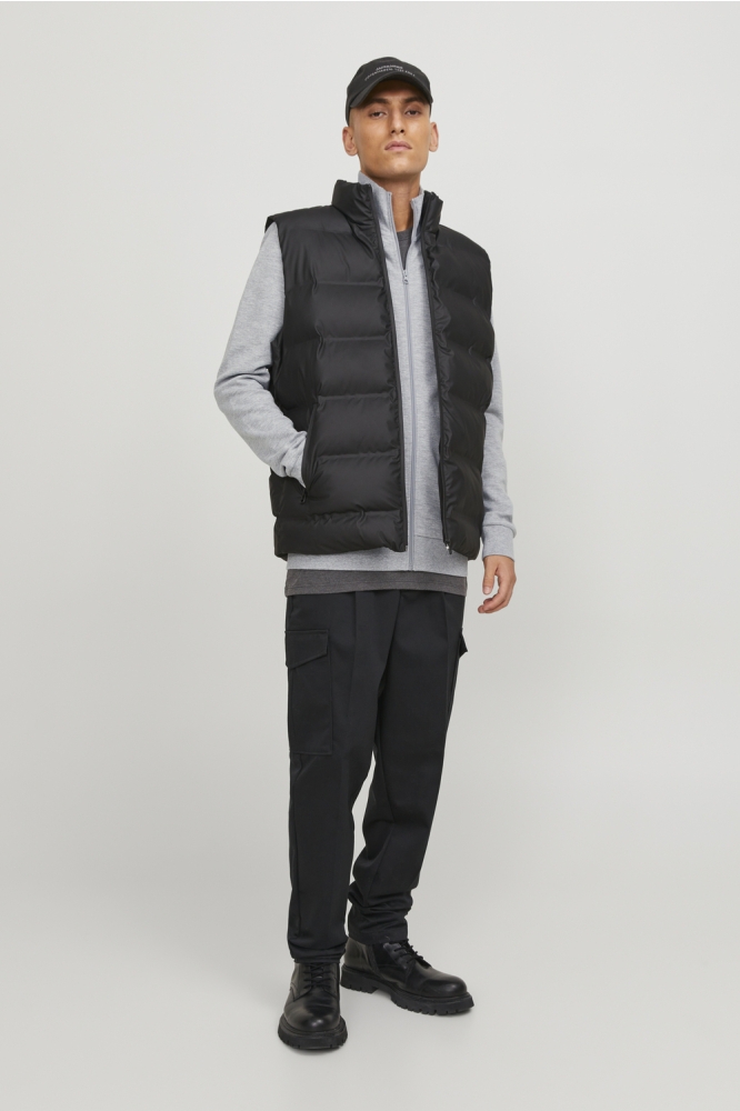 JJEPAULOS SWEAT ZIP NOOS 12250737 Light Grey Melange